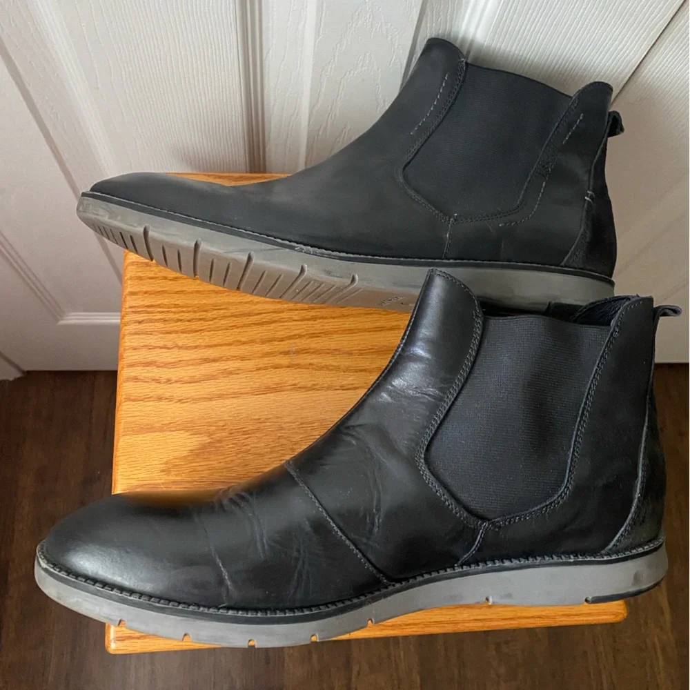 Josef Seibel Black Leather and Suede Chelsea Boots SZ 45 (11-11.5 US)